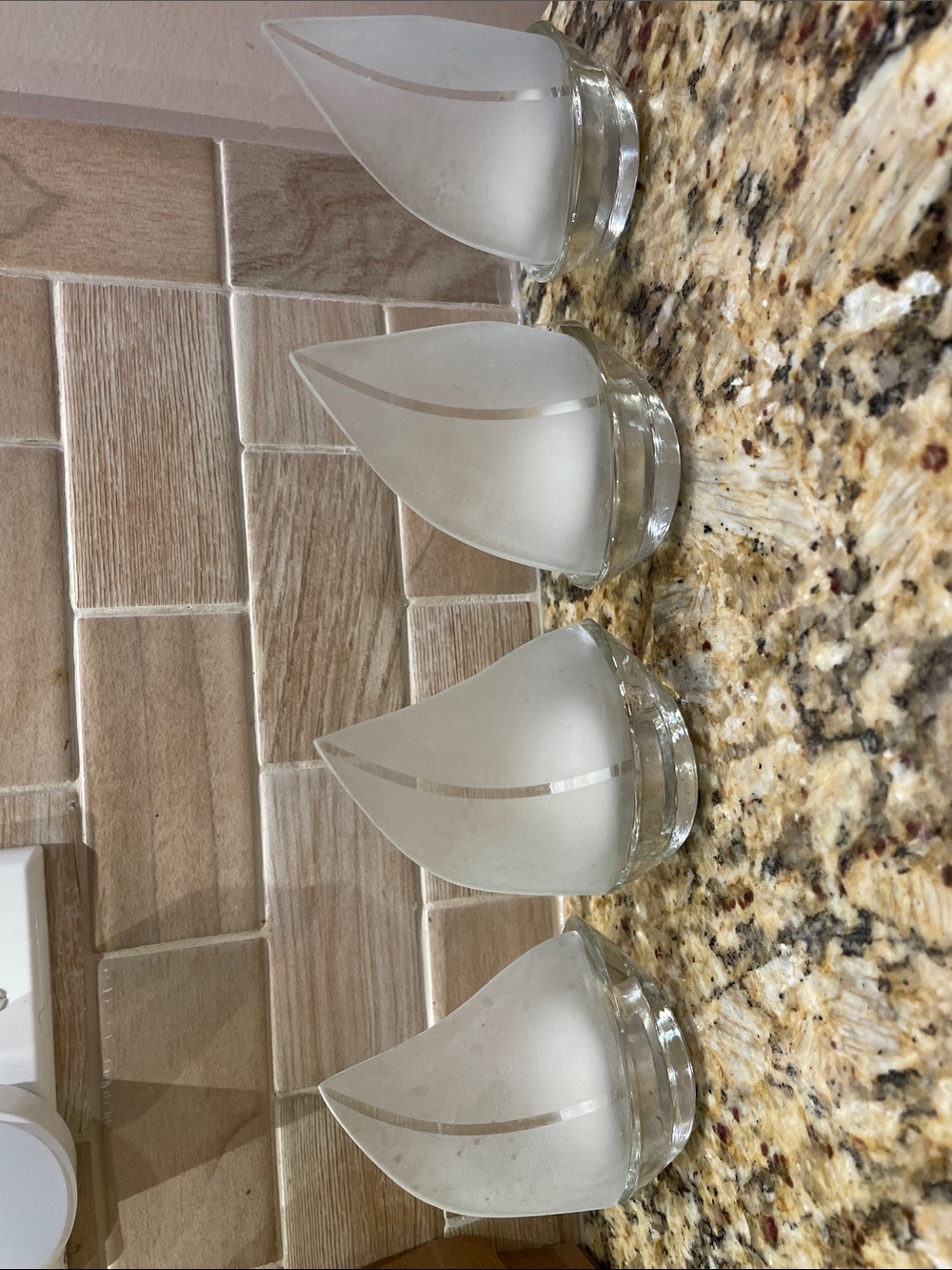 Frosted Glass Sailboat Tea Light Holders